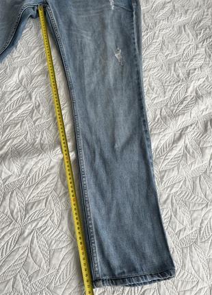 Стильные светлые джинсы мужские летние джинсы с потертостями.6 фото