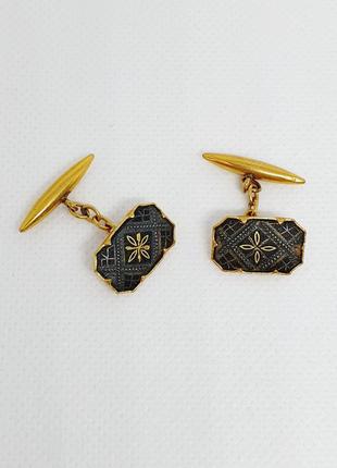 Винтажные запонки дамаскин.