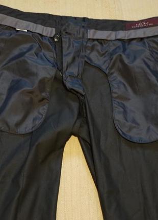 Стильные узкие смесовые брюки черного цвета zara man испания 42 р.(  32 р.)5 фото