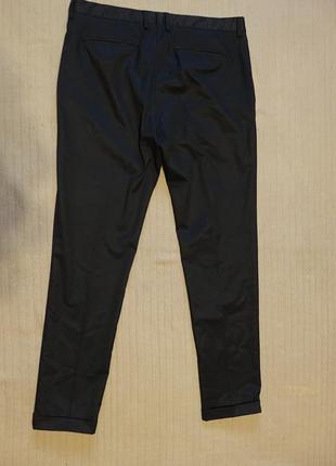 Стильные узкие смесовые брюки черного цвета zara man испания 42 р.(  32 р.)7 фото