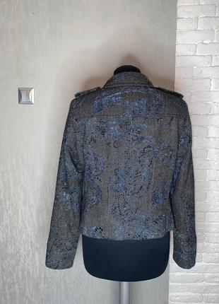 Дизайнерский пиджак жакет с накладными карманами большого размера promiss, xl 50р2 фото