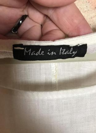 Льняная блуза большого размера made in italy5 фото