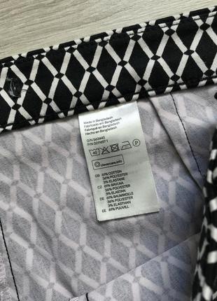 Прямые укорочённые брюки в геометрический принт h&m5 фото