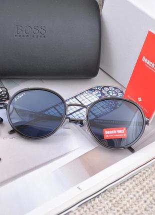 Фирменные солнцезащитные круглые очки с шорой beach force polarized bf3088p5 фото