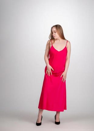 Сукня-комбінація жіноча 5а13 малинова