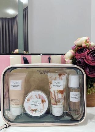 Подарочный набор victoria’s secret calm starter kit coconut milk &amp; rose