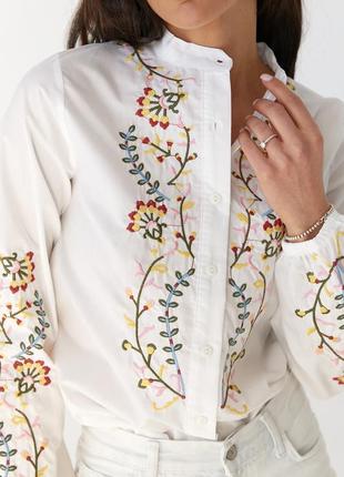 Жіноча вишиванка на ґудзиках з рослинними візерунками. блуза з вишивкою , сорочка вишиванка, сорочка вишита, вишиванка з квітами10 фото