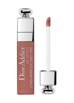 Жидкая помада для губ christian dior addict lip tattoo long-wear colored tint 421 natural beige 6 мл