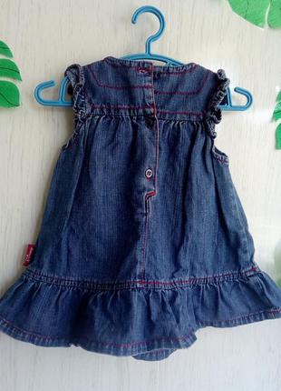 Джинсовое платье для малышки 3-6 мес disney2 фото