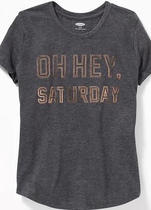 Футболка з золотистою графікою old navy graphic crew-neck tee, р. xs,s,m