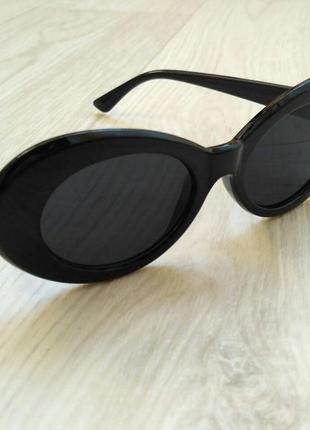 Скидка!новые,стильные,модные,тренд,солнцезащитные очки,овал,ретро,черные белые лисички3 фото