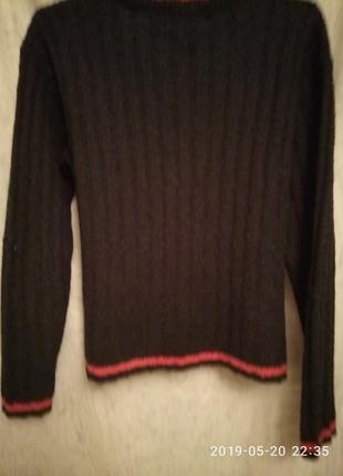 A.c. мохнатенький полушерстяной джемпер пуловер свитер с малиновой отделкой2 фото