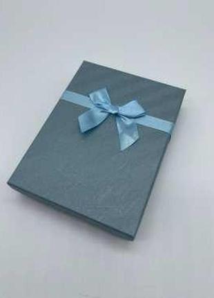 Коробки подарочные с бантиком. цвет голубий. 12х16х3см / коробки подарочные с бантиком. цвет голубий. 12х16х3см1 фото