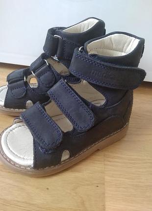 Оптопедические боссоножки ортопедичні босоніжки шкіра+нубук medical shoes 21розмір