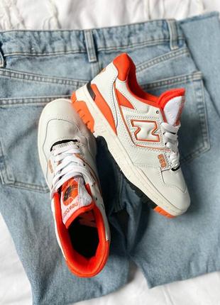 Женские кожаные кроссовки new balance 550 "varsity orange"