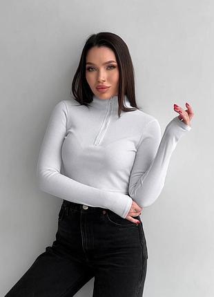 Гарнючий 🤍лонгслів🤍 на блискавці 10