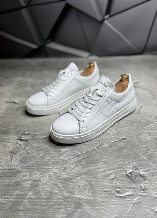 Стильные кеды кельвин клян calvin klein белые кожаные/кожа мужские деми, демисезонные...