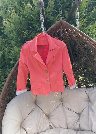 Яркий женский пиджак, размер s, рожевий жіночий піджак, розовый пиджак