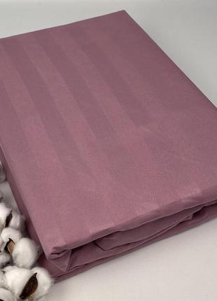 Постільна білизна koloco страйп-сатин 180х220 см фіолетова