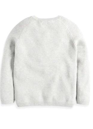 Светло-серый джемпер свитер next для мальчика 5 лет2 фото