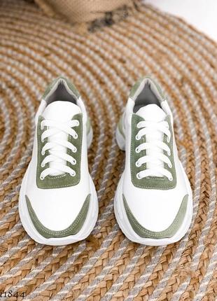 Кросівки
колір: white+green, натуральна шкіра/замша4 фото