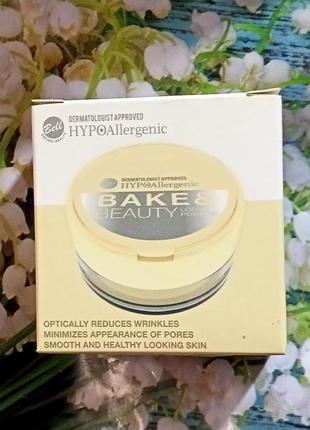 Bell hypoallergenic bake & beauty loose powder розсипчаста пудра, 12 гр

.2 фото