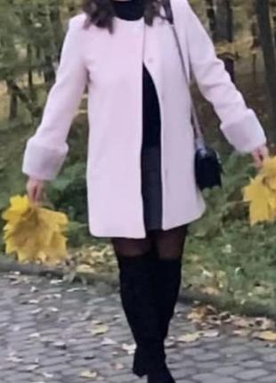 Пальто с натуральным мехом (норка)