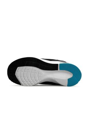 Женские кроссовки nike air zoom x run black white blue6 фото