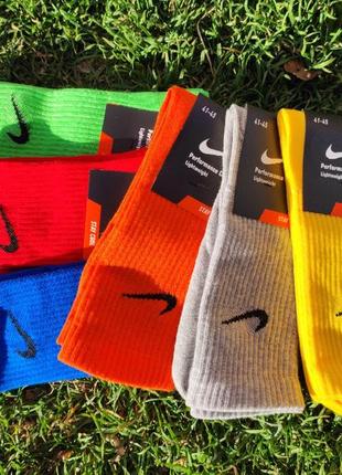 Носки набор высокие nike найк разноцветные зеленые оранжевые тай дай