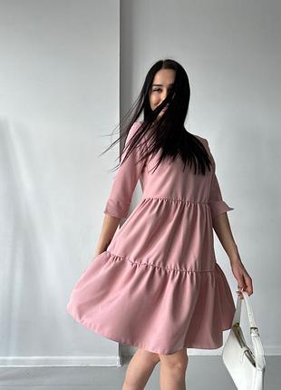Платье легкое свободное с рюшами