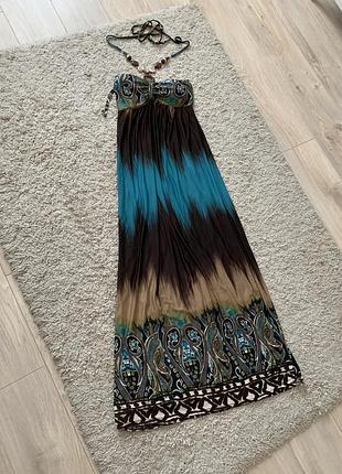 Шикарне плаття-сарафан в повний зріст