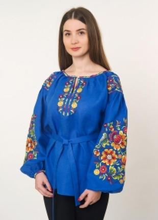 Дизайнерська лляна вишиванка №4512