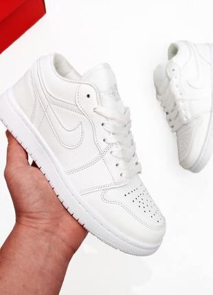 🔥кросівки nike air jordan 1 low white білі (чоловічі і жіночі розміри)🔥4 фото