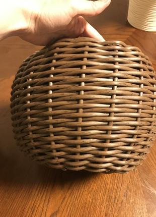 Подвесное кашпо из ротанга на 5 л. 6