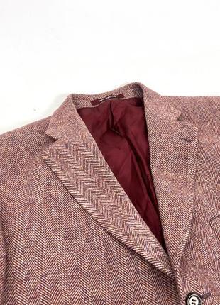 Пиджак mcgregor, под твид, кораллово-розовый8 фото