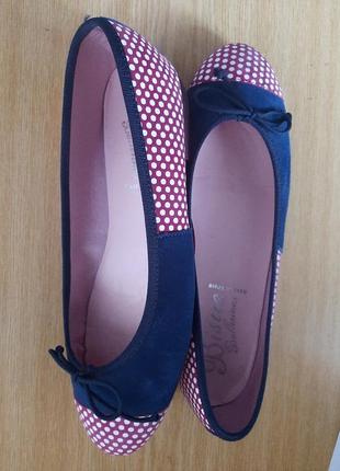 Натуральная замша балетки испания