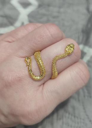 Кільце змія золота каблучка змійка7 фото