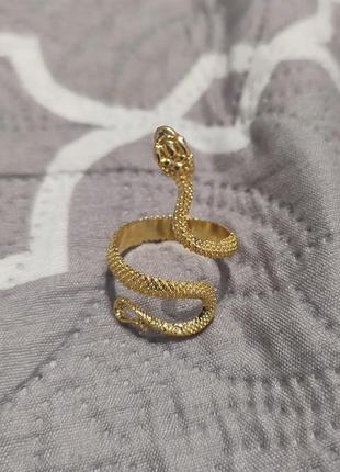 Кільце змія золота каблучка змійка8 фото