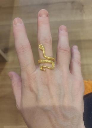 Кільце змія золота каблучка змійка3 фото