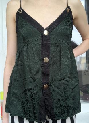 Оригінальна майка zara зелена легка