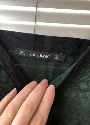 Оригінальна майка zara зелена легка2 фото