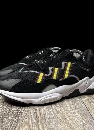 Стильные кроссовки адедас adidas сетка черные с белой подошвой мужские деми, демисезонные осенние, веснние, летние (на осень,весная,лето 2023-2024)