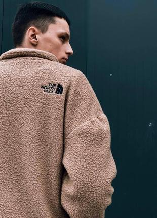 Жакет the north face teddy biege кофта tnf бежевая плюшевая мужской / женский