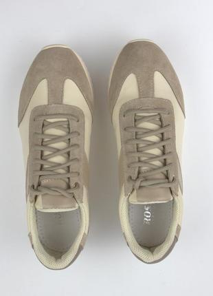 Бежевые легкие повседневные кроссовки кожа замш женская обувь больших размеров 40-44 cosmo shoes dolga beigebs9 фото