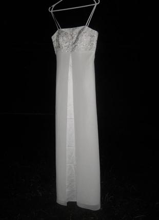 Елегантне гарне довге біле плаття yve london usa fashion