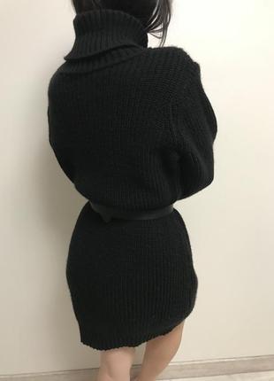 Чёрный свитер-платье3 фото