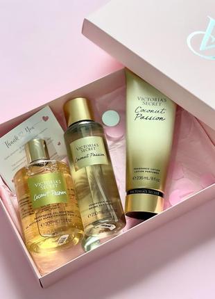 Подарочный набор coconut passion вс vs victoria’s secret виктория сикрет пенк бокс гифтбокс box gift box