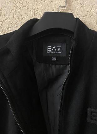 Чоловіча куртка ea7 замш чорна без капюшону8 фото