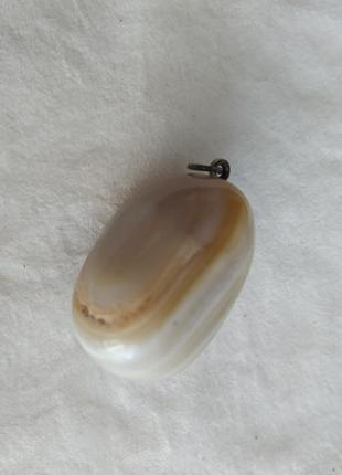 Кулон натуральный камень на серебряном кольце2 фото