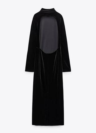 Бархатне плаття міді zara 2